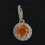18k-yellow-gold-round-halo-candy-cluster-pendant-spessartite-mandarin-garnet-kimberly-certified-natural-diamond