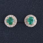 diamond-round-halo-candy-cluster-stud-earrings-emerald-kimberly-certified-natural-diamonds-18k-yellow-gold