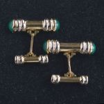 18k-white-yellow-gold-green-agate-cufflinks