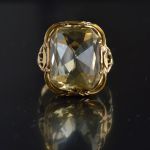 14-karat-yellow-gold-1940s-statement-ring-11-ct-citrine