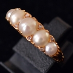 victorian-half-pearl-rose-cut-diamond-band-ring