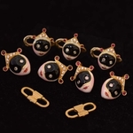 18k-gold-italian-dress-set-gold-cufflinks-studs-diamonds-rubies-multicolored-enamel-onyx-masks