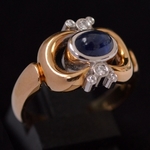 vintage-gold-ring-georg-jensen-diamond-sapphire-ring