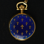18-carat-gold-pocket-watch-fleur-de-lis-decoration-royal-blue-enamel-guilloche