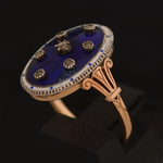 19th-century-18k-gold-blue-enamel-etoile-ring