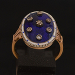 19th-century-18k-gold-blue-enamel-etoile-ring