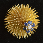 tiffany-co-vintage-sapphire-sea-urchin-pin-brooch-yellow-gold-diamond