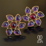 2lips-tulip-keukenhof-flower-earstuds-earrings-dutch-design-amethyst-rubellite-tourmaline-david-aardewerk-18k-gold